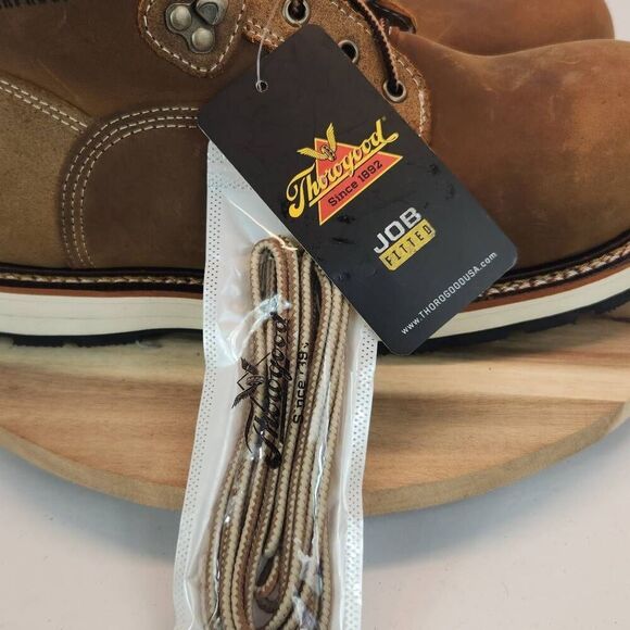 Thorogood Iron River Series Waterproof Safety Toe 6” Crazy Horse Wedge Mens Size - Picture 2 of 11